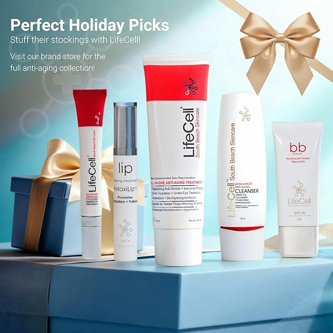 LifeCell Anti-Aging Facial Cleanser – pH Balanced Daily Face Wash with Green Tea, Cucumber, and Resveratrol – Hydrating & Gentle Makeup Remover for Sensitive Skin – 60ml