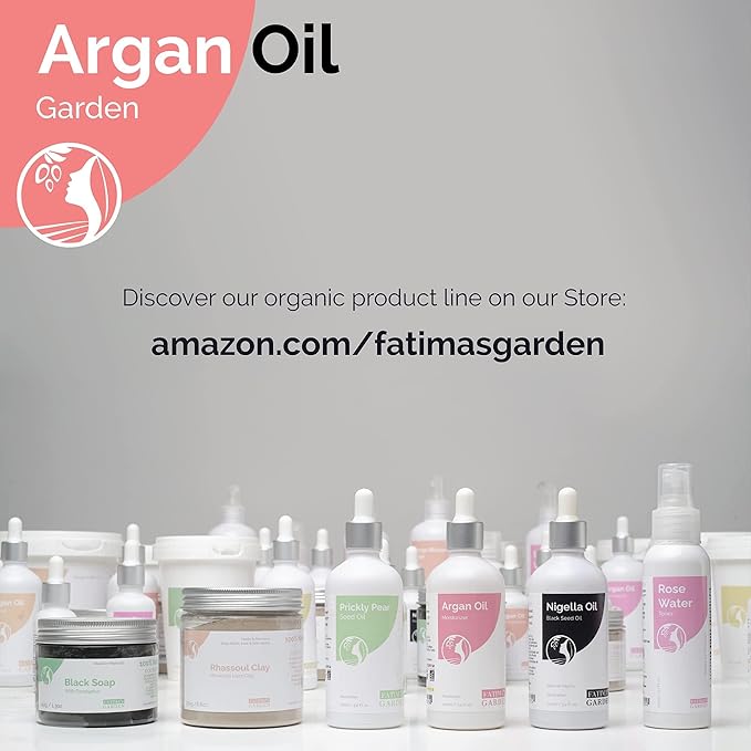 Fatima's Garden Rose Petal Argan Oil - Organic Anti-Aging Moisturizer, 150ml