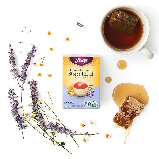 Yogi Tea Favorites Variety Sampler - 16 Bags per Pack (6 Packs) - Organic Tea Gift Box - Includes Sweet Tangerine Positive Energy, Honey Lavender Stress Relief, Bedtime & More
