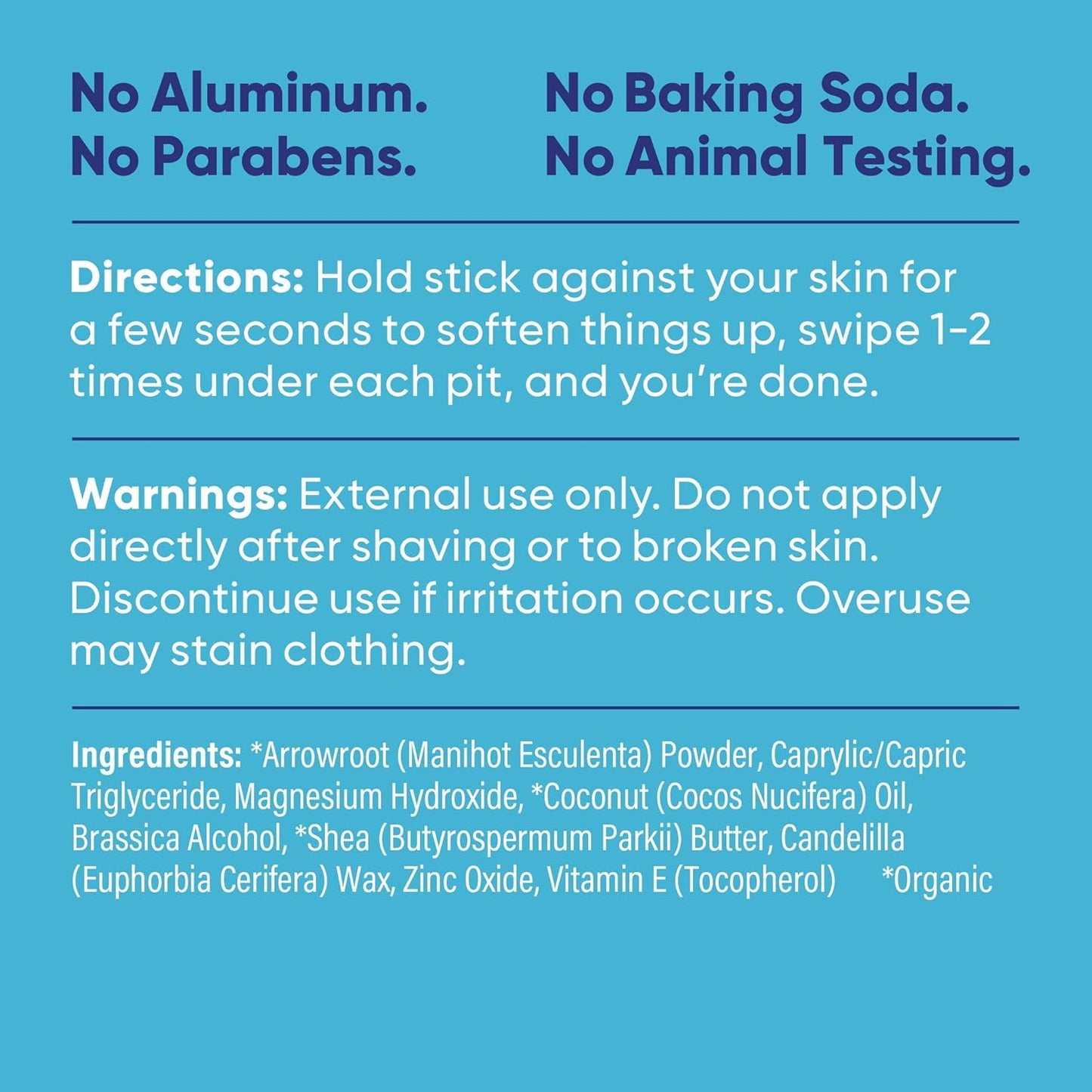 Pretty Frank Natural Aluminum-Free Deodorant Stick, Baking Soda-Free, Unscented (1-Pack) | Sensitive Skin Friendly, Effective Odor Control for Women & Men, Organic Ingredients, No Added Fragrance