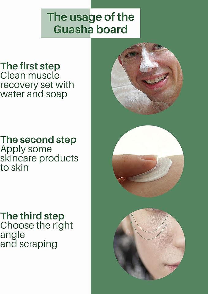 MoHern Gua Sha Massage Tools, 4 Pcs Multi-Shaped Gua Sha Tools for Face & Body