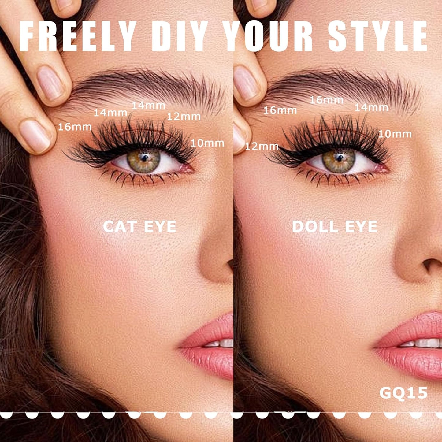 GAQQI Lash Clusters, Eyelash Clusters 120PCS C Curl Individual Lashes, Wispy Cluster Eyelash Extension 14mm Only, Natural Looking Cluster Lashes (GQ15, C Curl, 14mm)