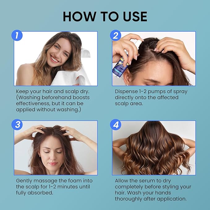 5% Minoxidil for Men and Women Hair Growth: Minoxidil Spray Hair Regrowth Treatment Serum with Biotin & Rosemary -Stop Hair Thinning and Hair Loss For Stronger Thicker Longer Hair