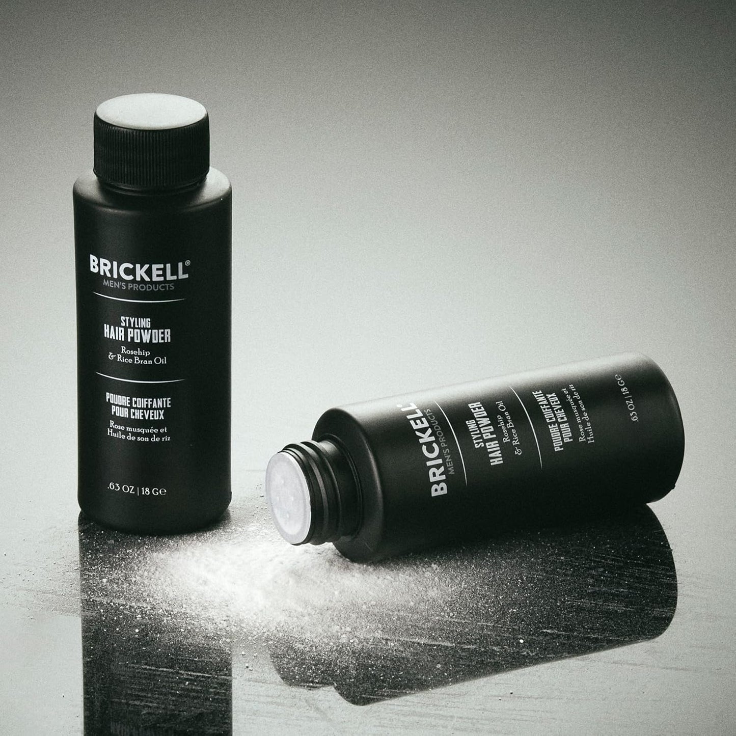 Brickell Men's Styling Hair Powder For Men, Creates Volume, Natural & Organic, Non-Greasy Texturizing Powder, 18g, Fragrance-Free