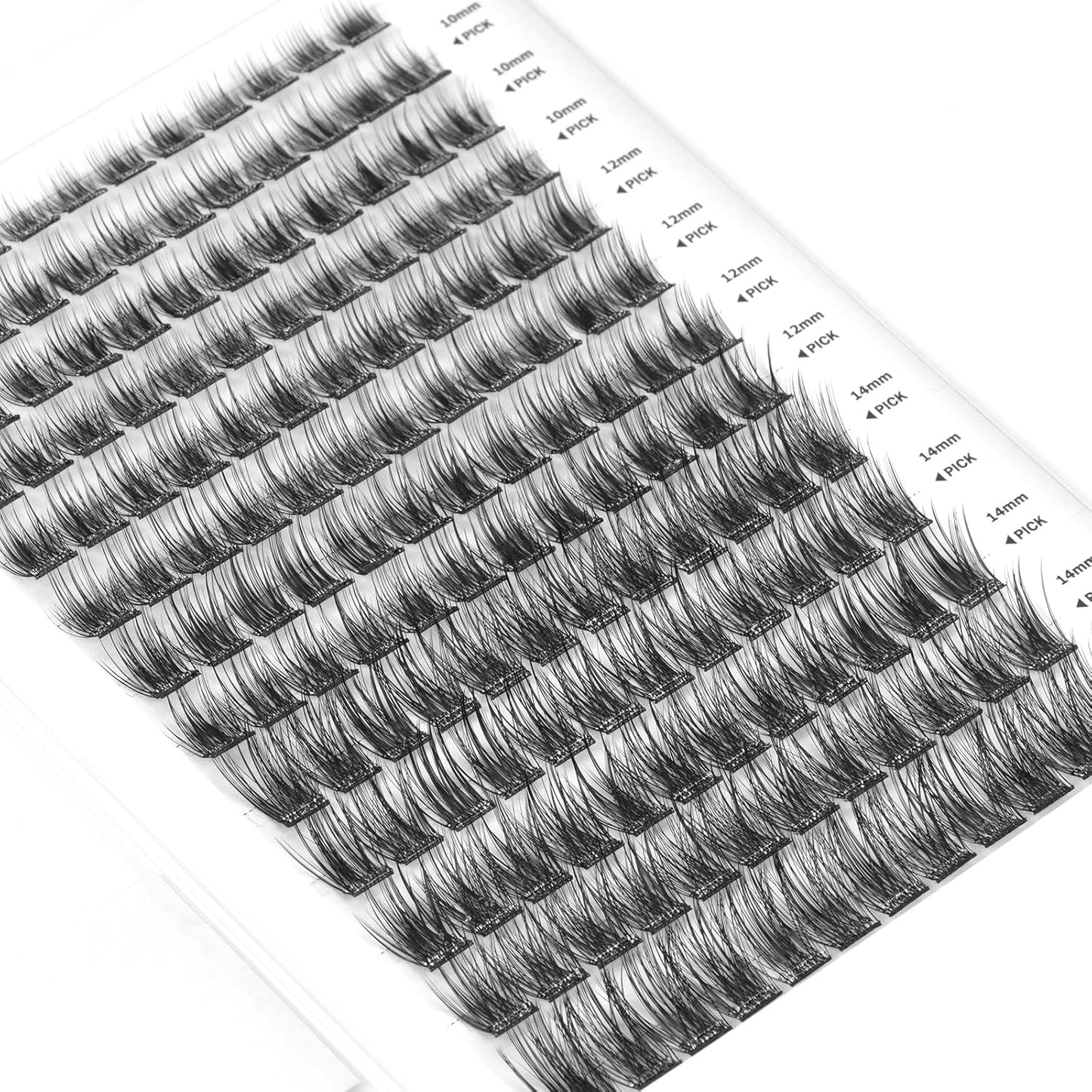 Self Adhesive Eyelashes, 156 PCS Self Adhesive Eyelash Clusters, No Glue Needed, Dual-row Glue Strips 8-16mm Mixed Individual Lash Extension Super Sticky Reusable False Lashes