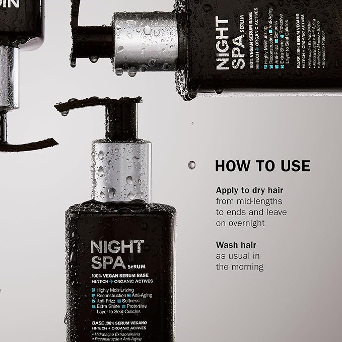 TRUSS Night Spa Overnight Hair Serum - Dry Hair Treatment for Intense Hydration & Reconstruction - Anti-Frizz Overnight Mask Helps Seal Cuticles & Enhance Shine - Vegan Wax Base (8.45 oz)