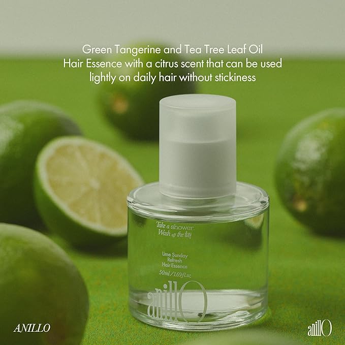 Sunday Refresh Lime Hair Essence with Vitamin C, Tea Tree Leaf Oil, and Green Mint - Enhancing Hair Vitality, Citrus Scent, Paraben-Free (50ml / 1.69 fl. Oz)
