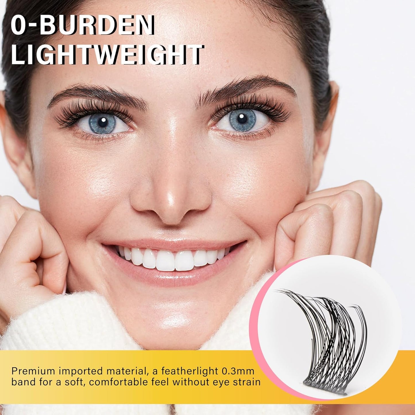 Lash Clusters 8-16mm, False Eyelashes 144pcs, Cluster Eyelash Extensions Matte Black Soft, Diy Lash Extensions D Curl Natural Lash Clusters Faux Mink Lashes Wispy๏ผSway,144pcs,0.07,D,8-16MIX)