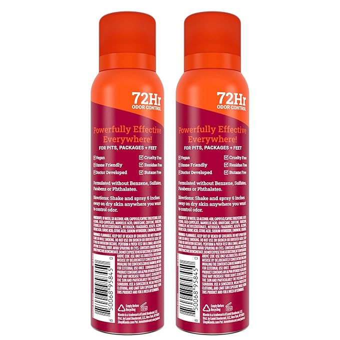 Mando Whole Body Deodorant For Men - Invisible Spray Deodorant - 72 Hour Odor Control - Low Irritation Formula - Aluminum Free, Benzene Free - 3.6 ounce Cans (Pack of 2) - Cabin Retreat