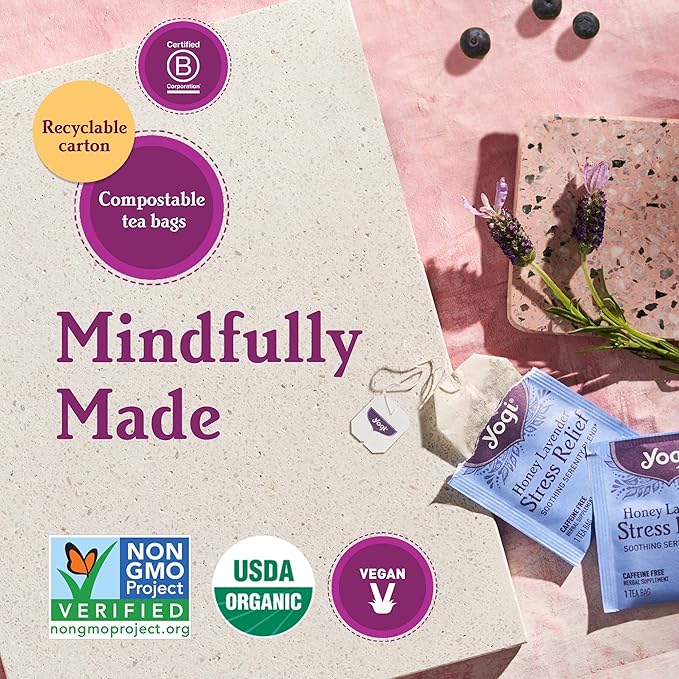 Yogi Tea Favorites Variety Sampler - 16 Bags per Pack (6 Packs) - Organic Tea Gift Box - Includes Sweet Tangerine Positive Energy, Honey Lavender Stress Relief, Bedtime & More