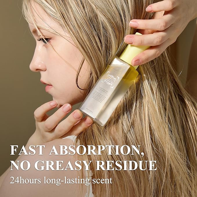 Green Tangerine Yuja Kombu Tea Perfume Hair & Body Mist, Hair & Body Perfume Spray for Dry Skin, Moisture Balance, Soothing, Nourishing, Long-Lasting Fragrance, Citrus Woody Scent