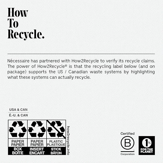 Nécessaire The Deodorant Fragrance-Free | Natural Aluminum Free Deodorant For Women & Men. Extra Strength Treatment with Mandelic Acid. Free of Baking Soda, Ozokerite & Parabens (75 g/2.5 oz)