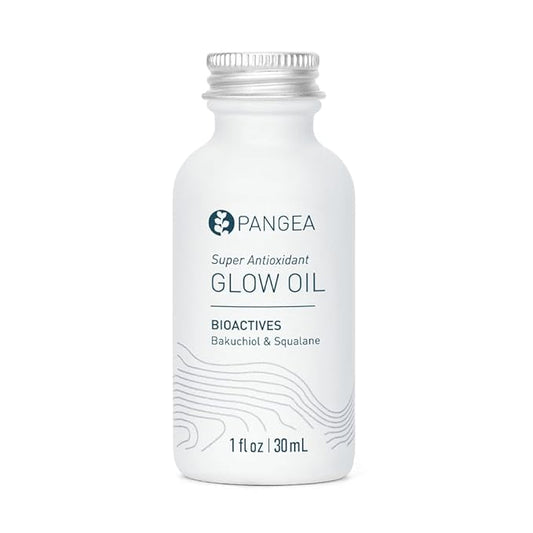 Pangea Organics - Natural Bakuchiol + Squalane Super Antioxidant Glow Oil | Vegan, Non-Toxic, Sustainable Clean Beauty (Glass Bottle, 1 fl oz | 30 ml)