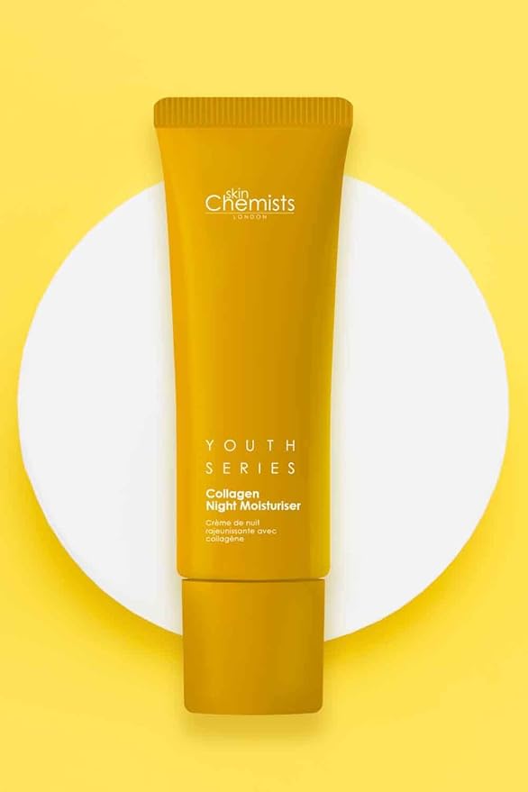 Skin Chemists Collagen Anti Aging Night Moisturiser | Anti Aging Skin Care Face Moisturiser Cream Enriched with Plant-Based Collagen, Marine Amino Acids & Coconut Oil - Daily Anti Aging Skin care 50ml