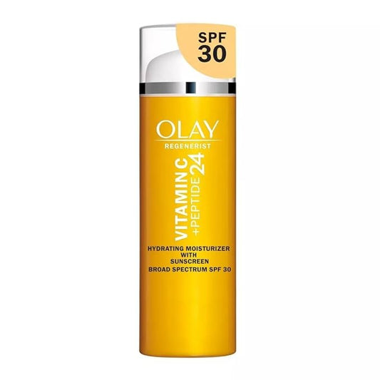 Olay Super Cream with Sunscreen SPF 30, Trial Size, Lightweight Face Moisturizer with Sun Protection, 5-in-1 Skin Care Benefits - Hydrating, Brightening, Firming - Niacinamide, Vitamin C, 15 mL