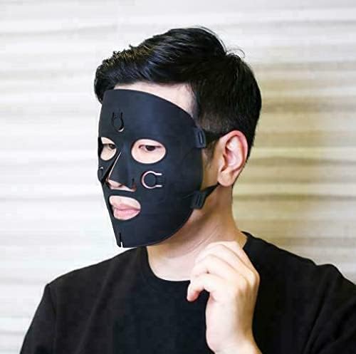 TheMogan Bandivita Facial Micro Galvanic Cell Silicon Mask Hydration 140% Absorption Skin Care Black