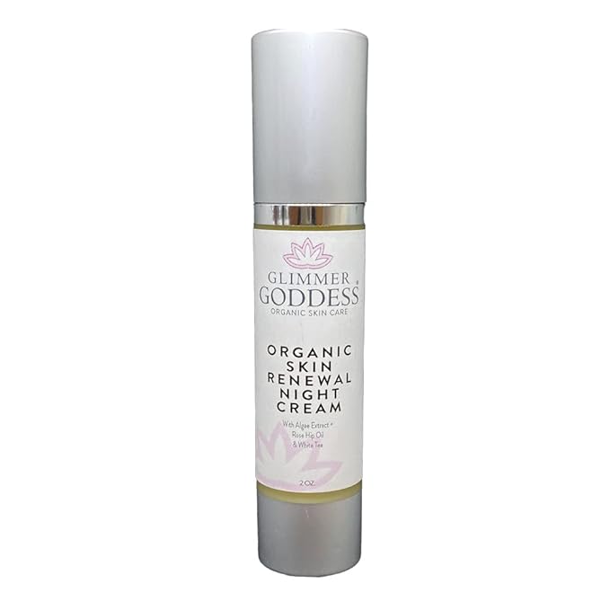 GLIMMER GODDESS Night Cream Face Moisturizer - Lavender, Vegan, 24 Hr Hydration, Anti-Aging, Natural - 2 oz