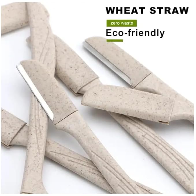 Micro Grooved Derma Blades Facial Razor, Wheat Straw Facial Razor for Women and Men, Eyebrow Razor, Bikini Razor, Hair Trimmer, Facial Hair Remover