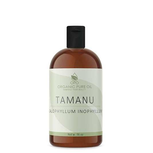 Tamanu Oil - Pure, Uncut, Unrefined, Non-GMO, Cold Pressed, Nut Carrier Oil for Skin, Hair, Nails, Body, Face, DIY, Cosmetic - 16 oz - Hydrating, Moisturizing