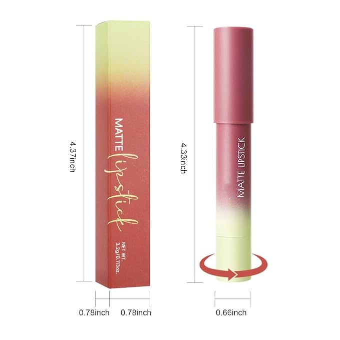 Matte Lip Lipstick Crayon Lip Liner Thick Pencil, High-Pigment Outline lips, Non-sticky Matte Velvet Texture, Waterproof & Smudge-Proof Longwear Pigmented, Fit for all tones 03#