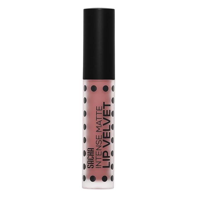 Sacha Cosmetics Intense Matte Lip Velvet Liquid Lipstick, Long-Lasting Velvet Matte Finish, 0.2 fl oz, I'm In The Nude