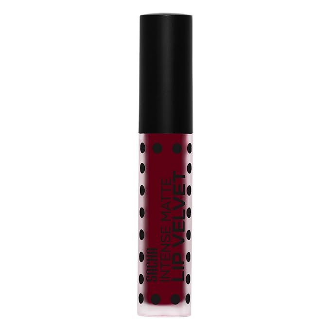 Sacha Cosmetics Intense Matte Lip Velvet Liquid Lipstick, Long-Lasting Velvet Matte Finish, 0.2 fl.oz Hang Over Red