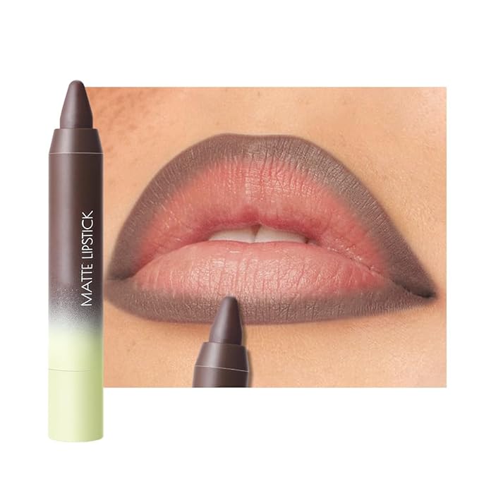 Matte Lip Lipstick Crayon Lip Liner Thick Pencil, High-Pigment Outline lips, Non-sticky Matte Velvet Texture, Waterproof & Smudge-Proof Longwear Pigmented, Fit for all tones 07#