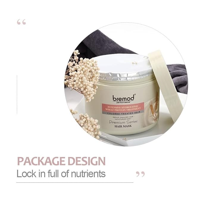 Cocoa Butter & Camellia Seed Oil Hair Mask Premium Intensive Treatment for Dry, Flat Hair Anti-Fall, Strengthens & Moisturizes, Boosts Elasticity 16.9 Fl Oz