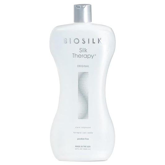 BioSilk Silk Therapy Original, Reconstructing Treatment For Adding Shine & Helping Prevent Split Ends, Sulfate, Paraben, & Cruelty-Free, 34 Oz