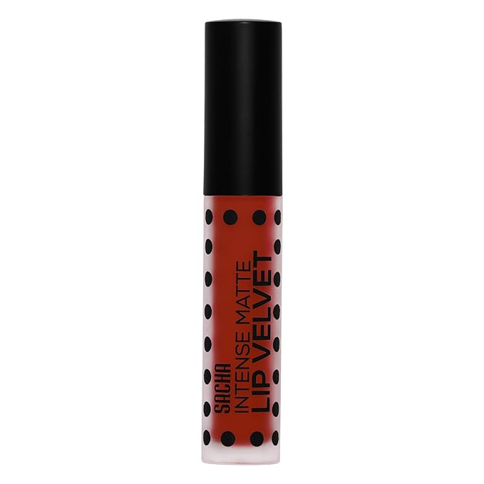 Sacha Cosmetics Intense Matte Lip Velvet Liquid Lipstick, Long-Lasting Velvet Matte Finish, 0.2 fl oz, Life Of D Party