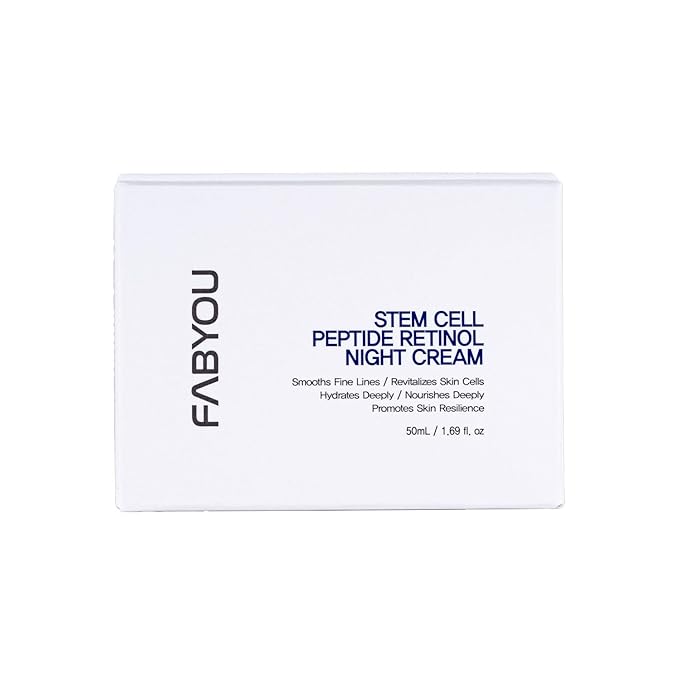 Stem Cell Peptide Retinol Night Cream 1.69 fl oz – Plant-Based Stem Cell for Anti-Aging, Skin Repair, Nourishment, Korean Skin Care for Overnight Facial Recovery with Non-Sticky & Non-Toxic Formula