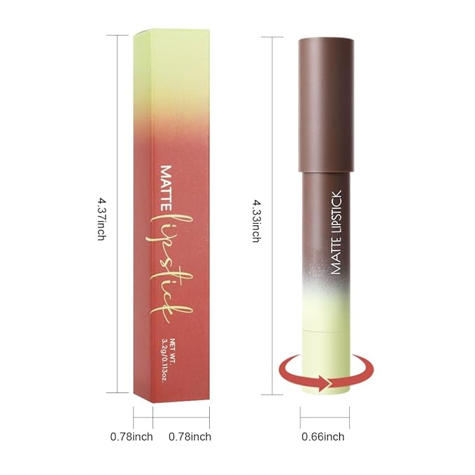 Matte Lip Lipstick Crayon Lip Liner Thick Pencil, High-Pigment Outline lips, Non-sticky Matte Velvet Texture, Waterproof & Smudge-Proof Longwear Pigmented, Fit for all tones 07#