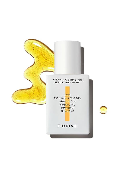 FINDIVE OFFICIAL Vitamin C Ethyl 10% Serum Treatment, Face Dark Spot Corrector and Anti Aging, Uneven Skin Tone, Hydrating Glow, Korean Skincare 1.01 fl.oz