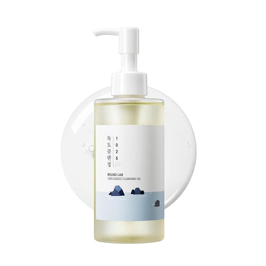 ROUND LAB 1025 Dokdo Cleansing Oil 6.76 Fl Oz, Facial Oil Cleanser for Face, Deep Pore Cleansing, Makeup Blackhead Impurities Remover, Easy to Wash Off No Oily Residue, Korean Skin Care
