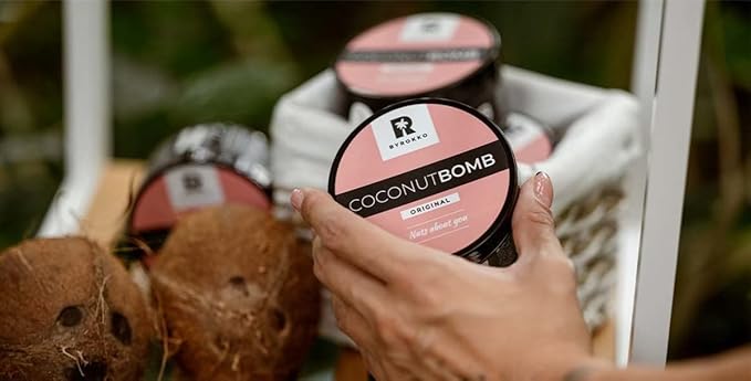 BYROKKO Coconut Bomb Nourishing Hair Mask For Silk Smooth Deep Conditioner Damaged Dry Treatment Natural Coco Oil Masque For All Hair Types 180GR With Free Brush