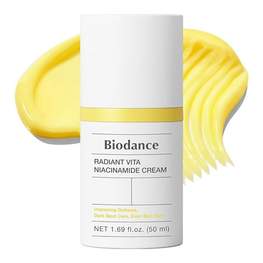BIODANCE Radiant Vita Niacinamide Cream, Brightening, Dark Spot Correcting Facial Moisturizer, Korean Skin Care, Valentines Day Gifts for Her | 1.69 fl.oz, 50ml