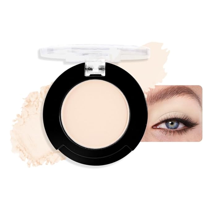 Neutral Light Nude Beige White Single Matte Eye Shadow Palette Naked Eyeshadow Palette Makeup for Old Women de sombras de ojos Natural Vegan Eyeshadow for Eyes Long Lasting Naturing-Looking #11