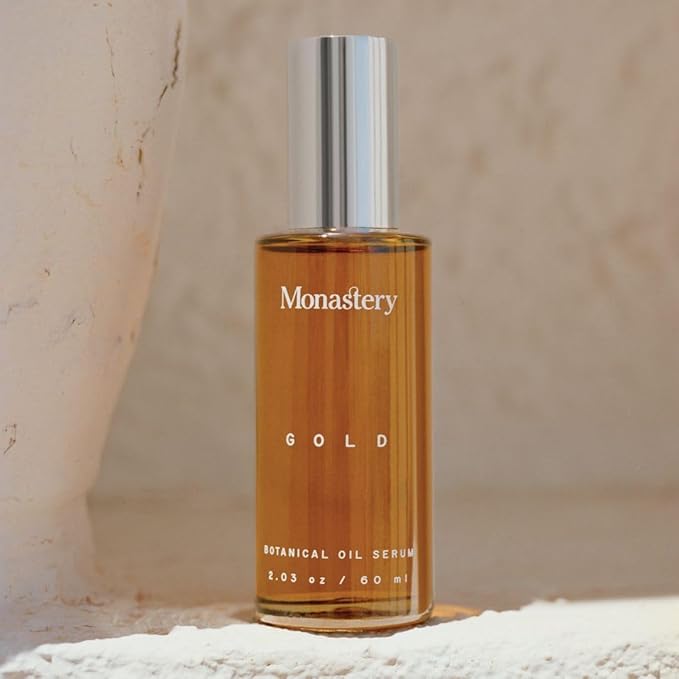 Monastery - Gold Face Moisturizer - 2.03 fl oz (60ml) with Rare Sandalwood Nut Oil - Calming & Repairing for Irritated, Dry, Red, or Puffy Skin