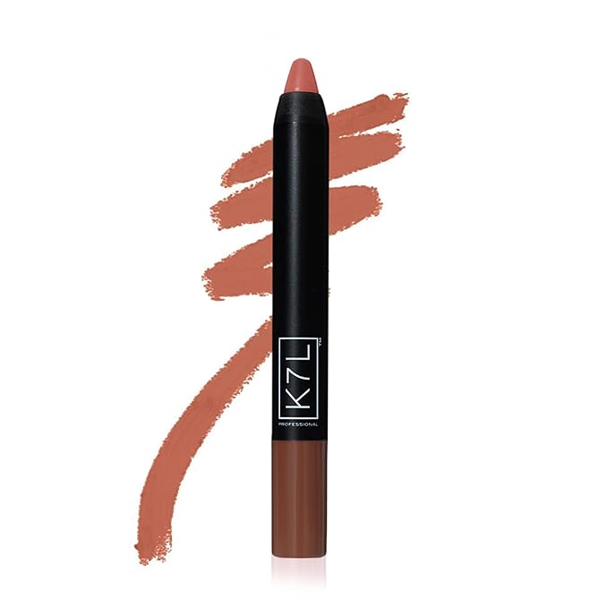 K7L Matte Orange Brown Lipstick Crayon - Long-lasting and Ultra-pigmented