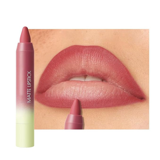 Matte Lip Lipstick Crayon Lip Liner Thick Pencil, High-Pigment Outline lips, Non-sticky Matte Velvet Texture, Waterproof & Smudge-Proof Longwear Pigmented, Fit for all tones 03#