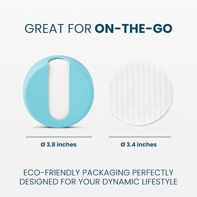LastRound Reusable Makeup Remover Pads - 7 Washable Eco-Friendly Reusable Cotton Rounds for Face - Sustainable & Soft Cotton Face Pads for Facial Cleansing & Eye Makeup Removal - Travel Storage Case
