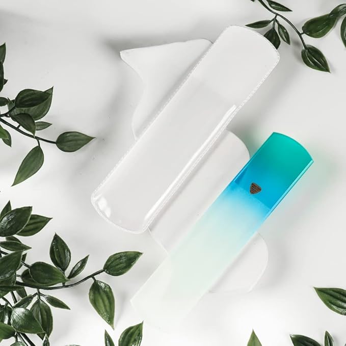 BONA FIDE BEAUTY Czech Glass Foot File with Sleeve, Foot Scraper, and Foot Rasp - Premium Heel File