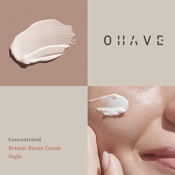 OHAVE Night Cream – Vegan Formula, Natural Ingredients, Skin Hydration & Firmness Care, Cruelty-Free, Dermatologist Tested - 45ml