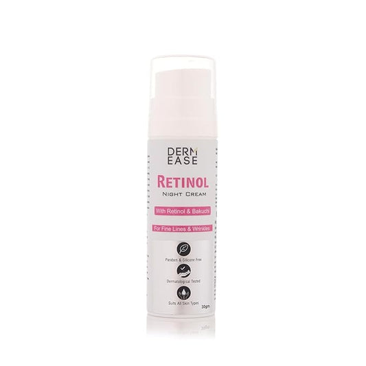 Retinol Night Cream 30 ML | Anti-Ageing Night Cream for Wrinkles & Fine Lines | Hydrating & Firming Night Cream for Youthful Skin