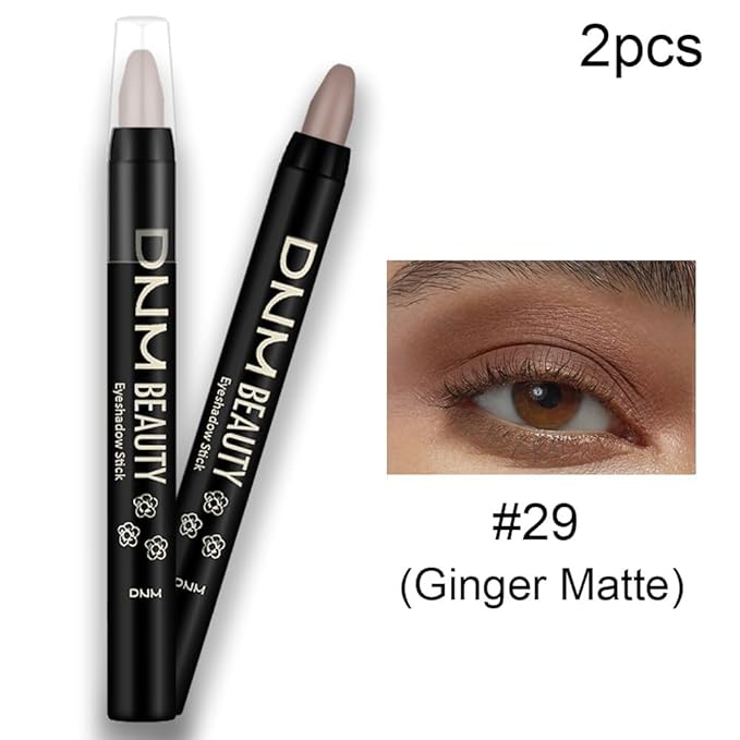evpct 2Pcs Cream Eye Shadow Brightener Sticks Set for Eyes Waterproof, Ginger Matte Pencil Eye shadow Applicator Stick Pen Bulk Palette Makeup sombras en crema para ojos 29+29