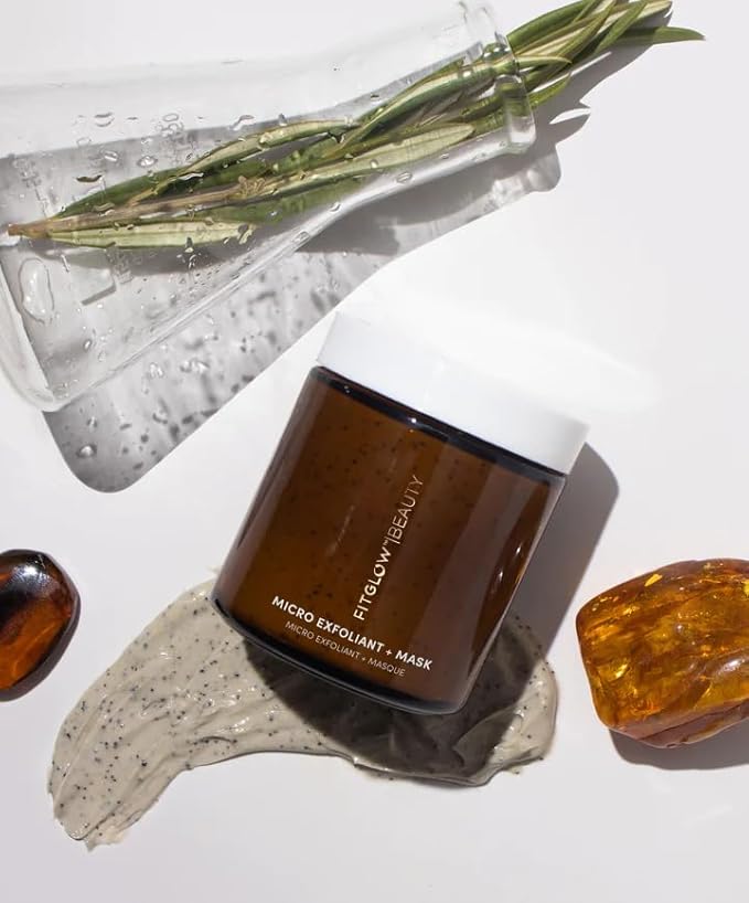 FITGLOW Beauty - Natural Micro Exfoliant + Mask | Vegan, Woman-Owned Clean Beauty (4 oz | 120 ml)