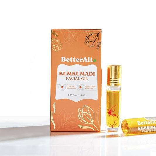 Kumkumadi Face Oil 10 ml with Turmeric, Saffron, Sandalwood| For Glow and Moisture | Suitable for All Skin Types