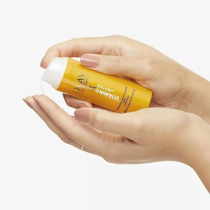 Olay Super Cream with Sunscreen SPF 30, Trial Size, Lightweight Face Moisturizer with Sun Protection, 5-in-1 Skin Care Benefits - Hydrating, Brightening, Firming - Niacinamide, Vitamin C, 15 mL