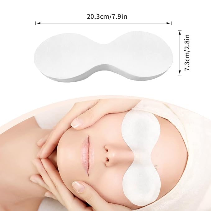 MoyRetty 100 Sheets Disposable Non Woven Eye Care Cotton, Facial Eye Covers Spa Cotton Paper, Cosmetic Facial Paper Sheet Eye Nose Face Pads