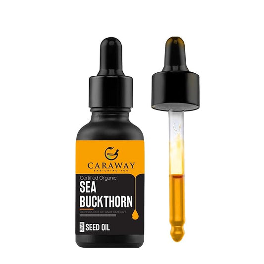 CARAWAY Sea Buckthorn Seed Oil – 1 Fl Oz | Sea Buckthorn Oil for Face | Super Critical Extract of Himalayan Sea Buckthorn Seeds